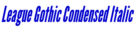 League Gothic Condensed Italic font